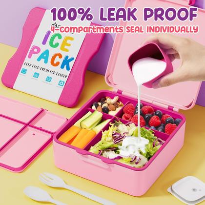 Imagem de Lancheira Fimibuke Chill Bento Box 1065mL com 4 compartimentos com bolsa de gelo