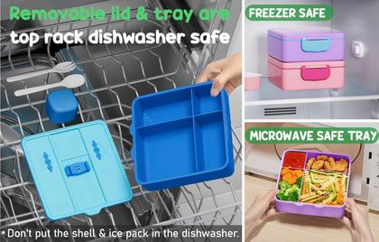 Imagem de Lancheira Fimibuke Chill Bento Box 1065mL com 4 compartimentos com bolsa de gelo