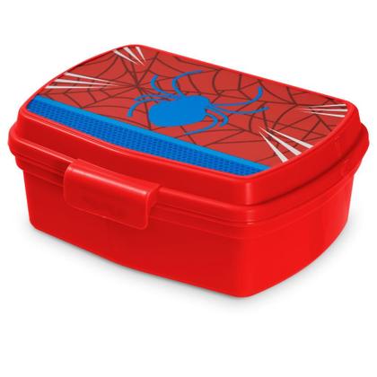 Imagem de Lancheira Grande Escolar Infantil Com Divisória Heróis Bebê