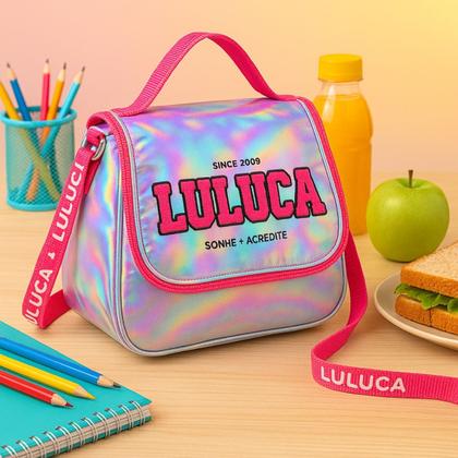 Imagem de Lancheira Holográfica Térmica Luluca Escolar Meninas Juvenil