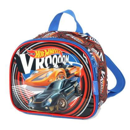 Imagem de Lancheira Infantil Escola Hotwheels Poliester Alça ajustavel