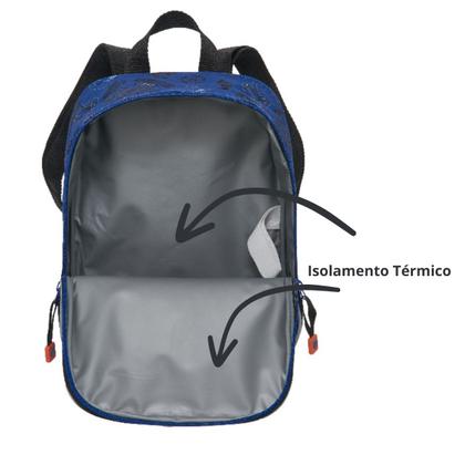 Imagem de Lancheira Infantil Menino Escolar Tigor Tigre BB Cor Azul Bolsa Térmica Alça Reforçada Regulável Volta Aulas Importada