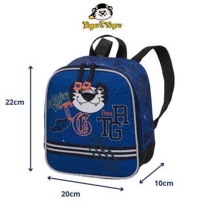 Imagem de Lancheira Infantil Menino Escolar Tigor Tigre BB Cor Azul Bolsa Térmica Alça Reforçada Regulável Volta Aulas Importada