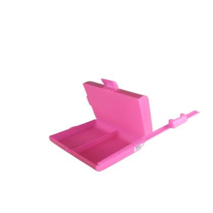 Imagem de Lancheira infantil patati patata rosa com trava e 3 divisorias pote lanche escolar