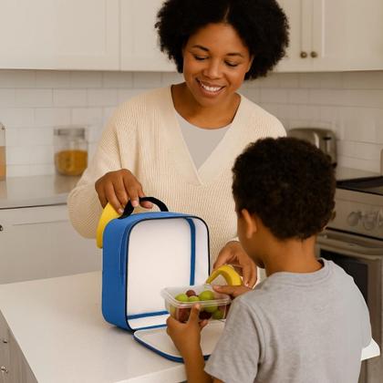 Imagem de Lancheira Infantil Térmica Bolsa Escolar Grande Menino Masculina Reforçada Escola