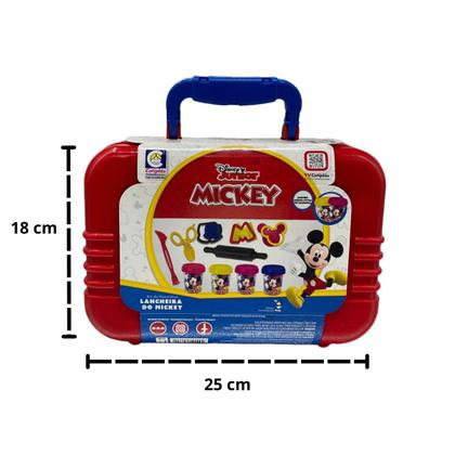 Imagem de Lancheira Mickey Disney Junior com Kit de Massinhas Maleta Escolar