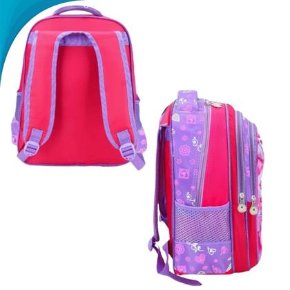 Imagem de Lancheira Mochila E Estojo Infantil Feminino Rosa Tema Princesa Perfeito Para Escola E Passeios Entrega Rápida