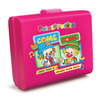 Imagem de Lancheira patati patata escolar marmita infantil 3 divisorias com trava pote duplo rosa