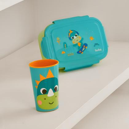 Imagem de Lancheira Potinho Infantil Bento Box Zoo Dino 17309 - Buba