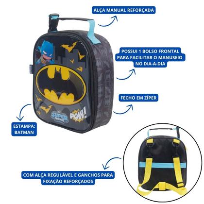 Imagem de Lancheira Soft Infantil Menino Batman DC Superfriends Dermiwil