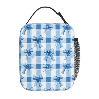 Imagem de Lancheira SUPLUCHOM Blue Bows Check Insulated Bento Box Cooler