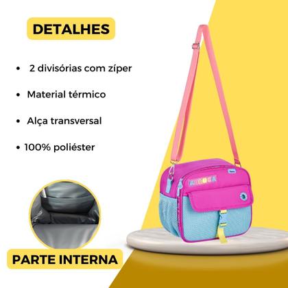 Imagem de Lancheira Témica Com Alça Transversal Luluca Colorida Menina