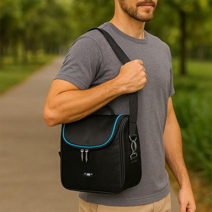 Imagem de Lancheira Térmica 4L CK Presentes 3 em 1 Bolsa Mão Tiracolo e Mochila Trabalho Escola e Viagem