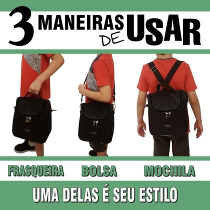 Imagem de Lancheira Térmica 4L CK Presentes 3 em 1 Bolsa Mão Tiracolo e Mochila Trabalho Escola e Viagem