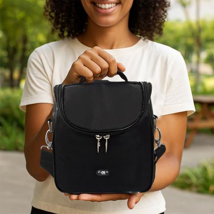 Imagem de Lancheira Térmica 4L CK Presentes 3 em 1 Bolsa Mão Tiracolo e Mochila Trabalho Escola e Viagem