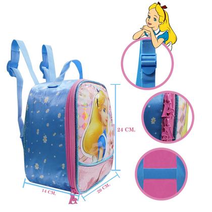 Imagem de Lancheira Térmica Alice No País Das Maravilhas E Estojo Dois Bolsos Escolar Meninas Infantil Disney