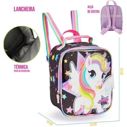 Imagem de Lancheira Térmica Escolar Infantil Criança Personagem Viagem Passeio Resistente Colorida C/ Estampa Compacta Personagem Menina