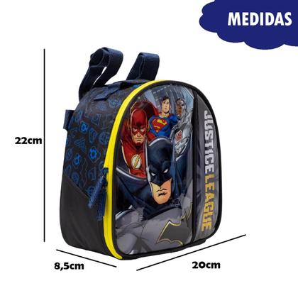 Imagem de Lancheira Térmica Escolar Infantil  Menino Liga Da Justiça