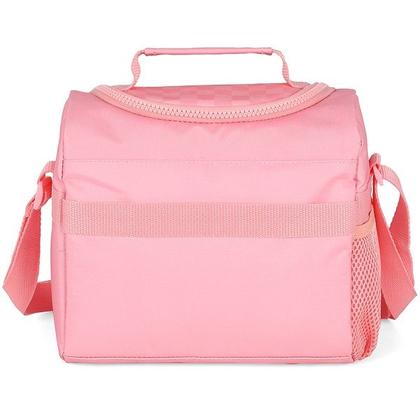 Imagem de Lancheira Termica Escolar Juvenil STITCH Xadrez Luxcel Rosa