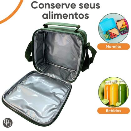 Imagem de Lancheira Térmica Infantil Femina Menino com Alça Transversal Escolar bubag