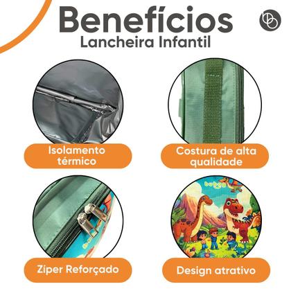 Imagem de Lancheira Térmica Infantil Femina Menino com Alça Transversal Escolar bubag