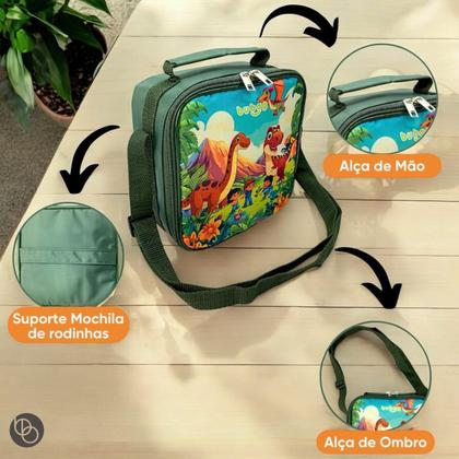 Imagem de Lancheira Térmica Infantil Femina Menino com Alça Transversal Escolar bubag