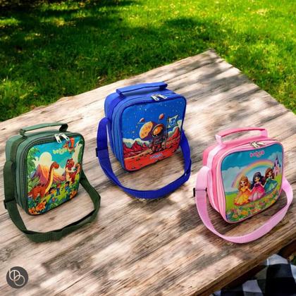 Imagem de Lancheira Térmica Infantil Femina Menino com Alça Transversal Escolar bubag