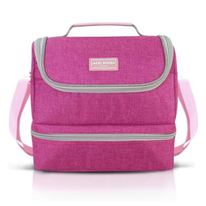 Imagem de Lancheira Térmica Infantil Juvenil Criança Bolsa Necessaire Lanches Marmita Escola Creche Passeio 2 Divisórias