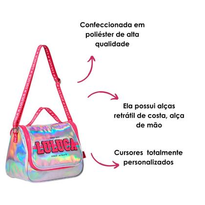 Imagem de Lancheira Térmica Luluca Holográfica Escolar/Passeio Oficial E Original Pandinhas - Clio