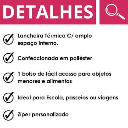 Imagem de Lancheira Térmica Luluca Holográfica Escolar/Passeio Oficial E Original Pandinhas - Clio