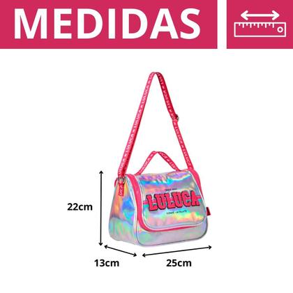 Imagem de Lancheira Térmica Luluca Holográfica Escolar/Passeio Oficial E Original Pandinhas - Clio