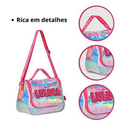Imagem de Lancheira Térmica Luluca Holográfica Escolar/Passeio Oficial E Original Pandinhas - Clio