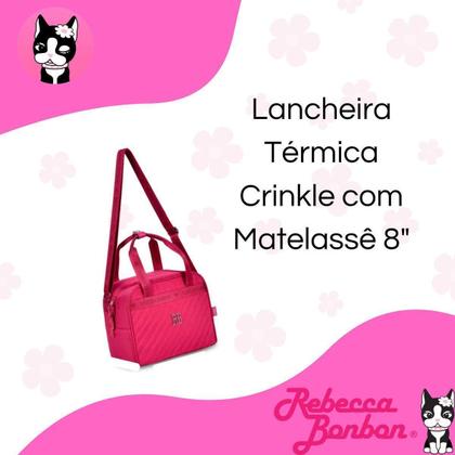 Imagem de Lancheira Térmica Pink Crinkle Com Matelassê Rebecca Bonbon