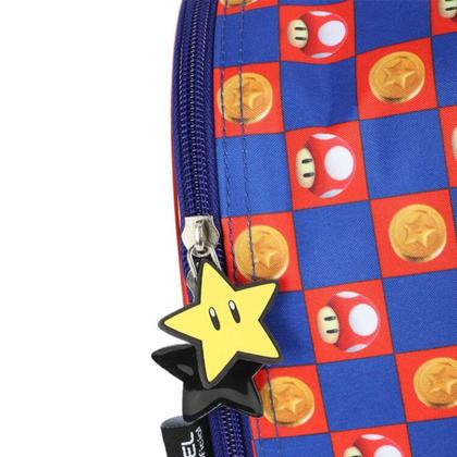 Imagem de Lancheira Térmica Super Mario Bros Escolar Infantil Vermelho Luxcel