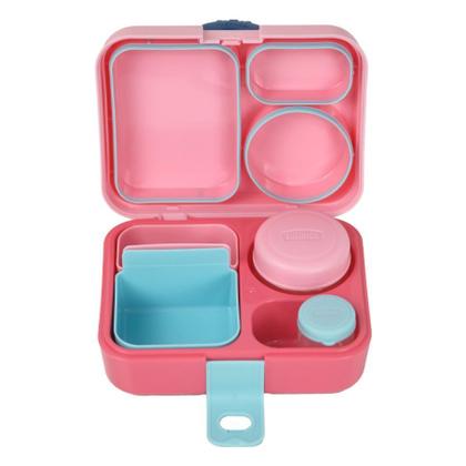 Imagem de Lancheira Thermos Bento Box Coral 8 peças Pratica e Funcional