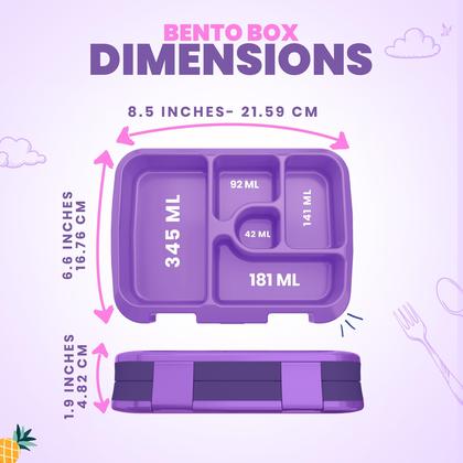 Imagem de Lancheira YOLAY Bento Box para crianças com 5 compartimentos à prova de vazamentos