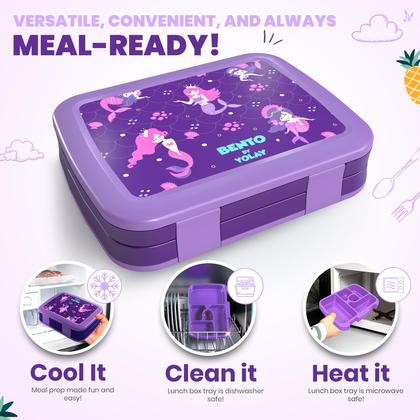 Imagem de Lancheira YOLAY Bento Box para crianças com 5 compartimentos à prova de vazamentos