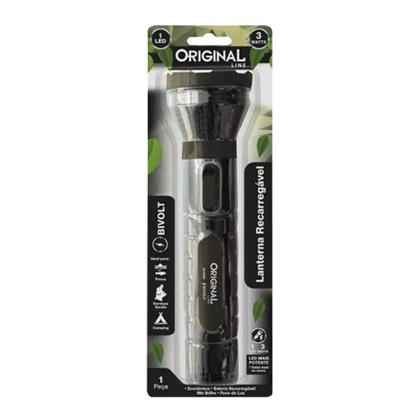 Imagem de Lanterna 1 LED Bivolt 3W Recarregável - Original Camping
