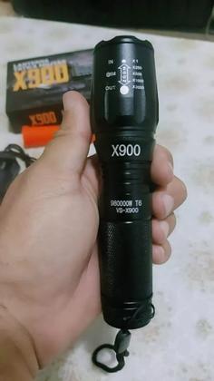 Imagem de Lanterna 900 Tatica Militar Led Creen Com Bateria Recarregavel Com Bastão Red Cor da luz Branco