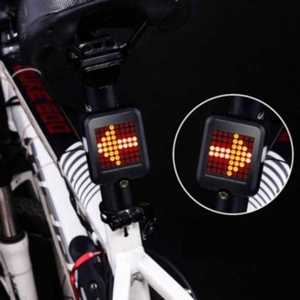 Imagem de Lanterna Bicicleta Traseira Seta Luz Bike Freio Automática USB 64 Leds GT873 - Lorben