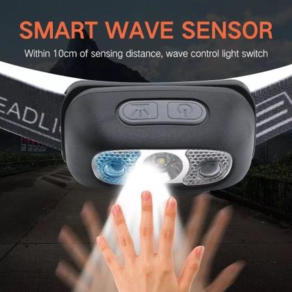 Imagem de Lanterna Cabeça Premium Recarregavel Sensor Prova D'água