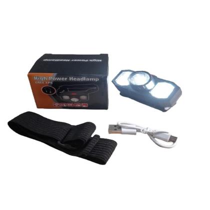 Imagem de Lanterna Cabeca Triplo Led Recarregavel Usb 3 Lampadas Farol Capacete Trilha Camping Multiuso