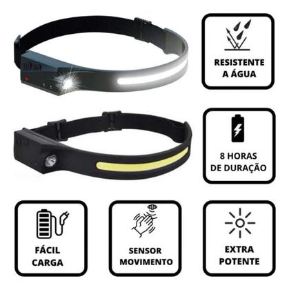 Imagem de Lanterna De Cabeça Farol Super Led Cob Com Sensor AL-B1902