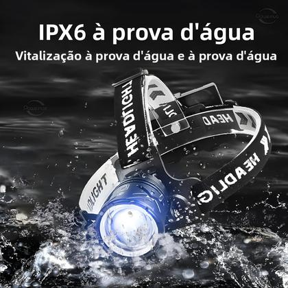 Imagem de Lanterna De Cabeça LED Recarregável Ultra Potente De 600W 9000000LM 8000LM Tipo C Para Pesca