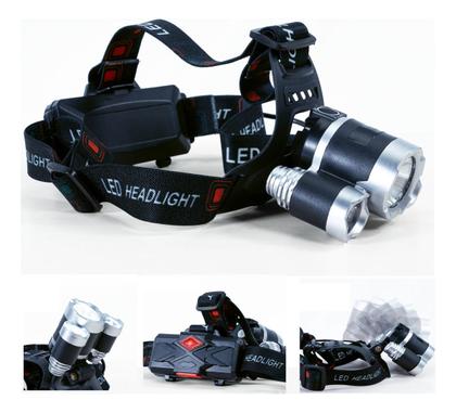 Imagem de Lanterna De Cabeça Profissional Recarregável 3 Leds Potentes Lanterna Preto Luz Branco Yellow Seller