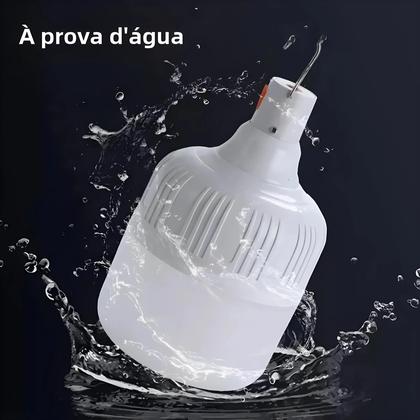 Imagem de Lanterna De Emergência LED Recarregável USB 60W 80W Para Camping, Portátil Com Gancho Para Churrasco
