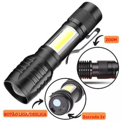 Imagem de Lanterna De Led Recarregável Luz Negra Uv Resistente A Água