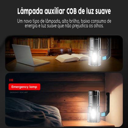 Imagem de Lanterna De Led Recarregável Potente 4 Leds Impermeável