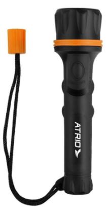 Imagem de Lanterna De Mão 0.5w 20l 2xaa Atrio - Es440 Cor Da Lanterna Preto Cor Da Luz Branco