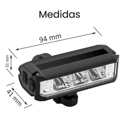 Imagem de Lanterna Farol de Bicicleta 3 Leds Alto Brilho 900 Lúmens 5 Modos de Luz Recarregável Usb